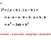 Vzorce pro úpravu výrazů – ( a – b )2 část II.